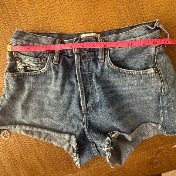 Agolde Parker Vintage Cutoff Shorts in low key Size 26 5 button fly denim - Picture 8 of 13